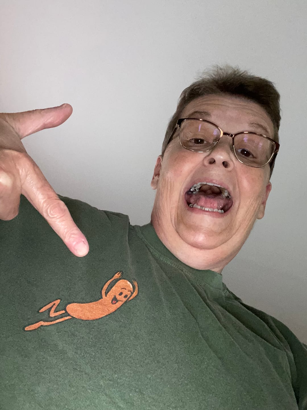 Customer photo review of Hotdog Dive — Premium Tee