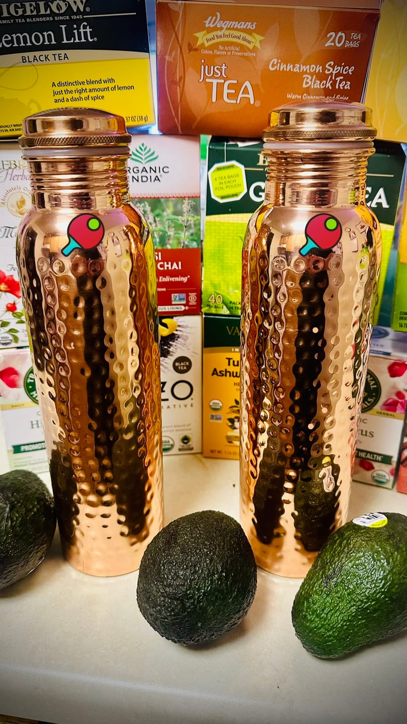Customer photo review of Certified Ayurveda® Pure Copper Water Bottles - V2 Hand-Hammered Edition
