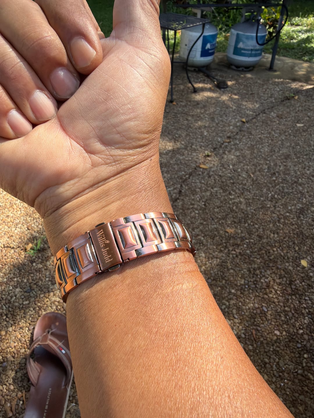 Customer photo review of Men's Copper Magnetic Bracelet TRIPLE Power