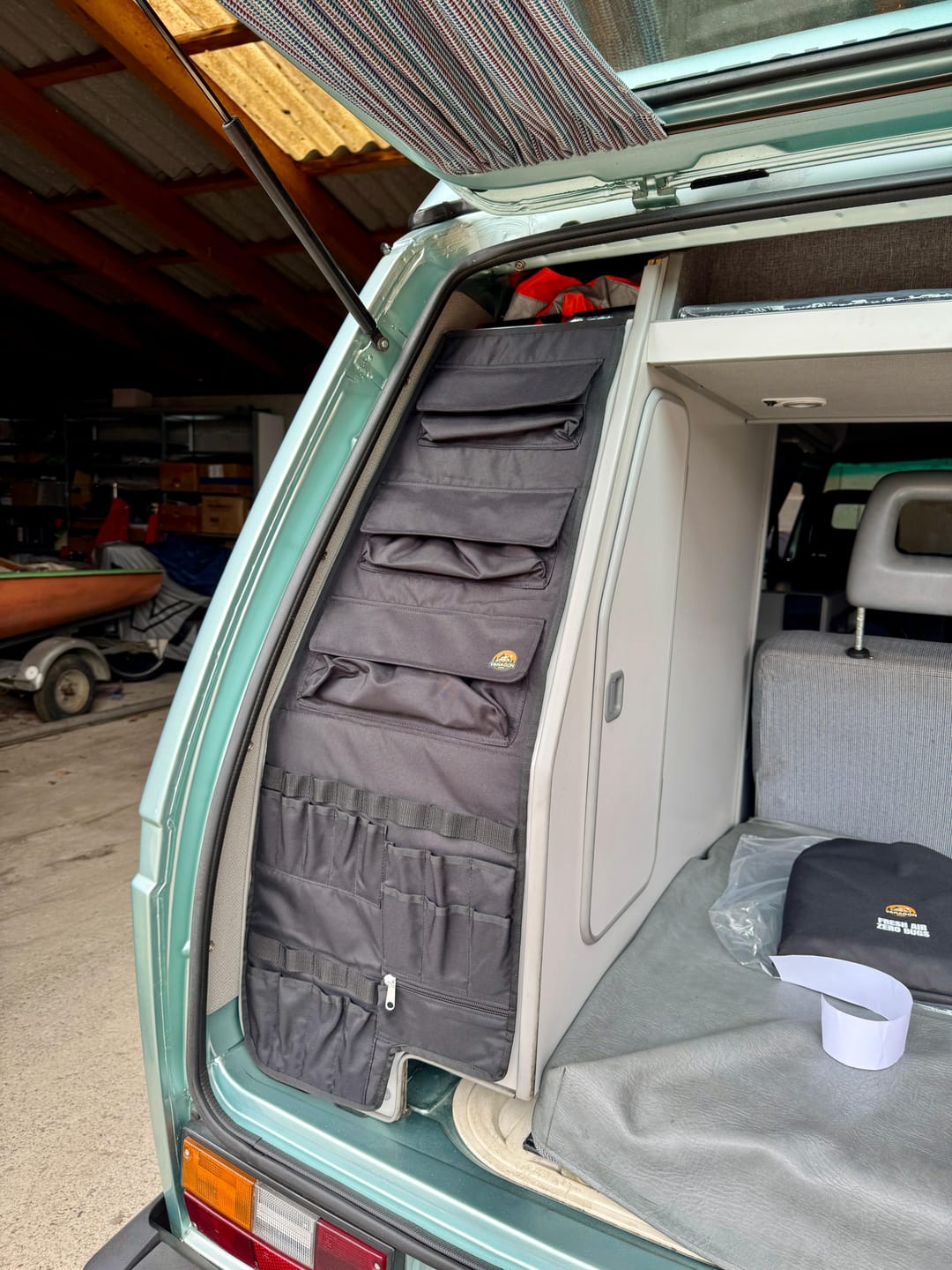 Customer photo review of VW T3/T25 Westfalia Rear Cabinet Tool & Storage Panel