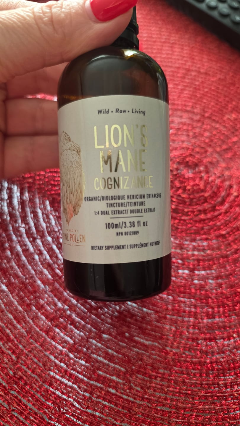 Customer photo review of Organic Lion's Mane Tincture (250mg/ml)  | 1:4 dual extract- Fruiting body (100ml/3.4oz)