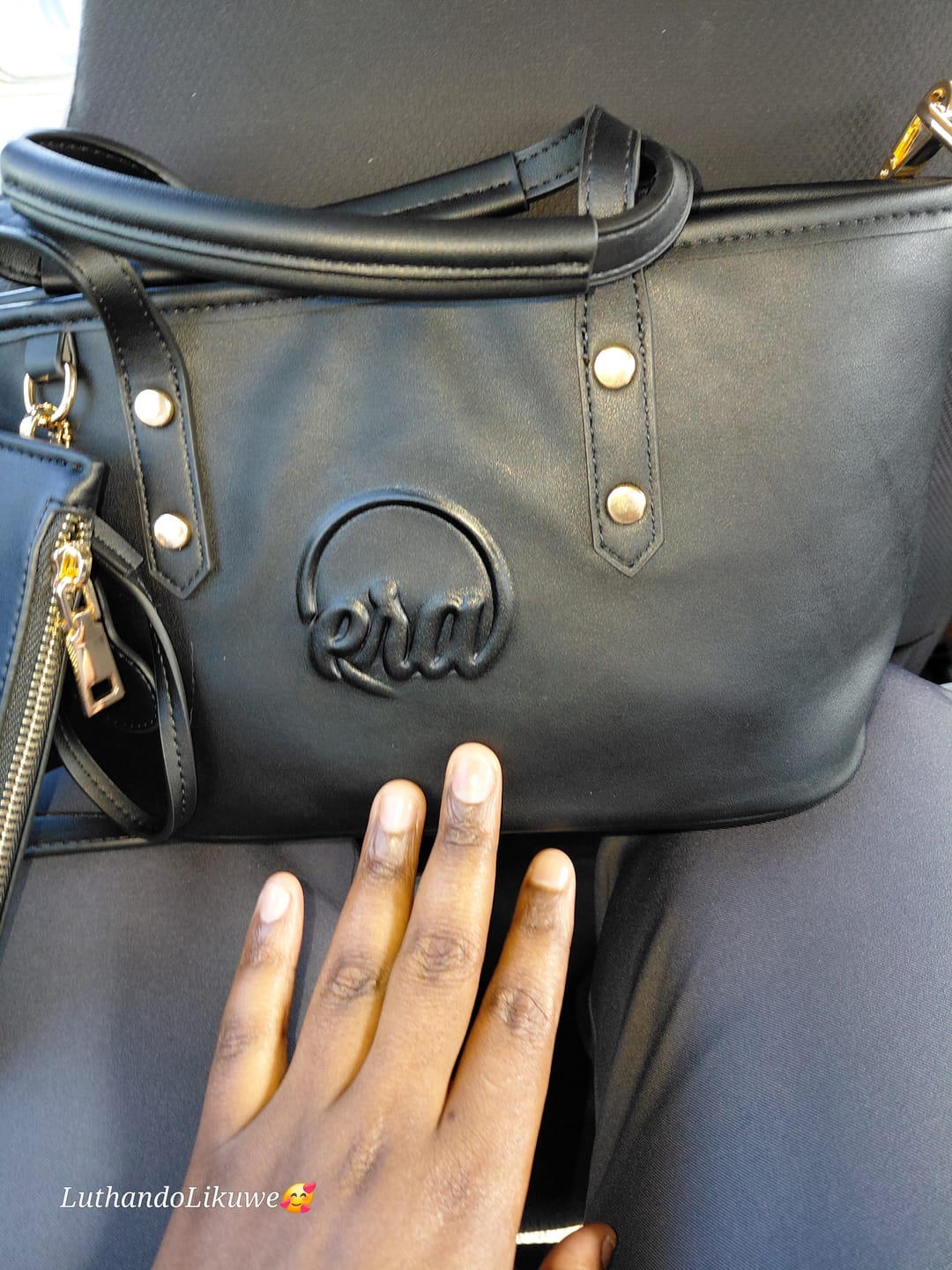 Customer photo review of Black Mini Era Tote Bag