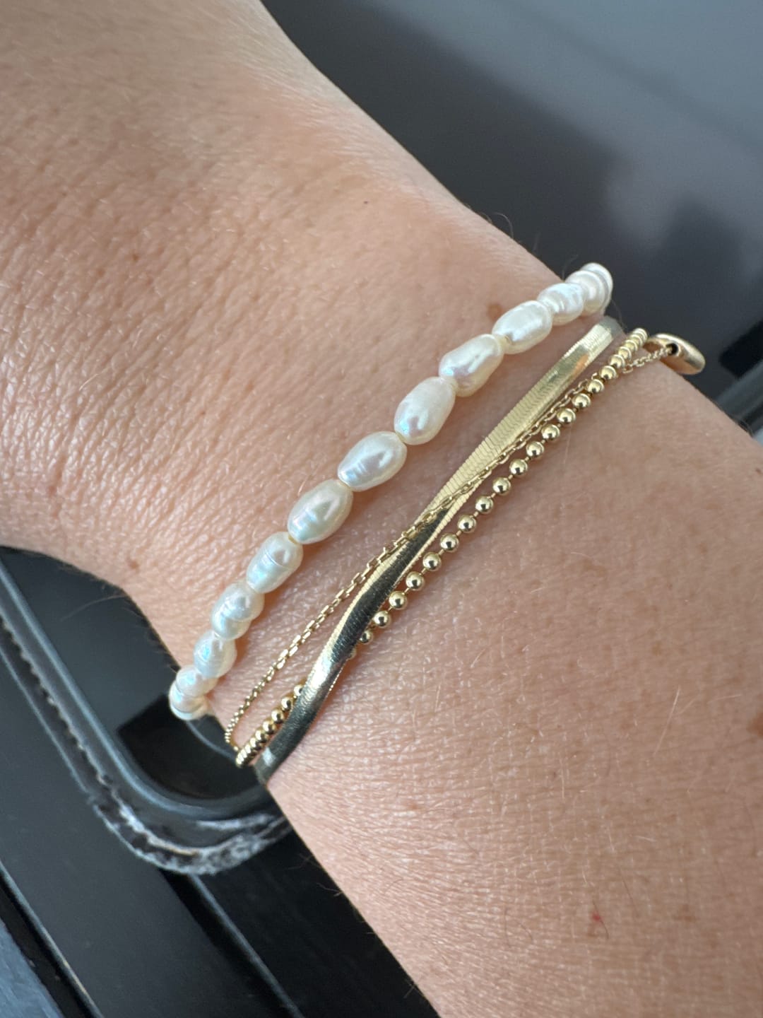 Customer photo review of Gaia Süßwasserperlen Armband