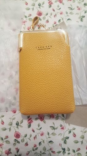 Customer photo review of Leather Phone Purse