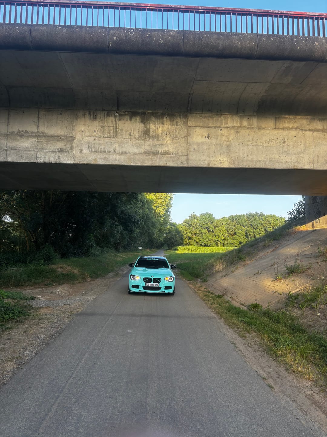 Customer photo review of High Gloss Tiffany Blue Vinyl Wrap