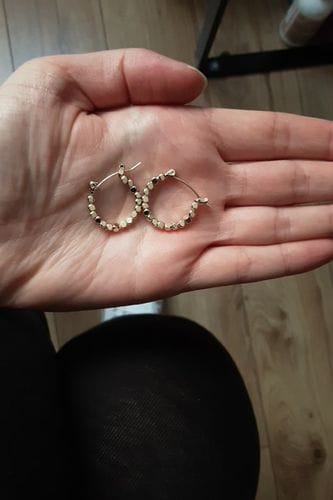 Customer photo review of Alice Hoop Earrings