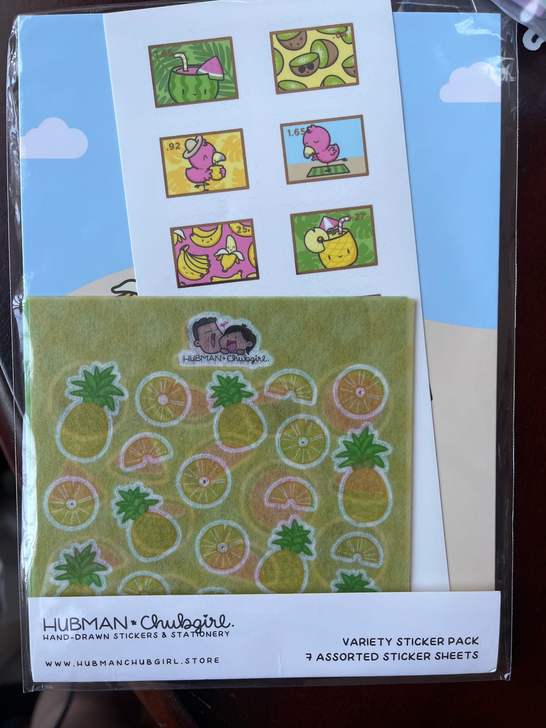 Customer photo review of Tropical Fun Variety Sticker Pack
