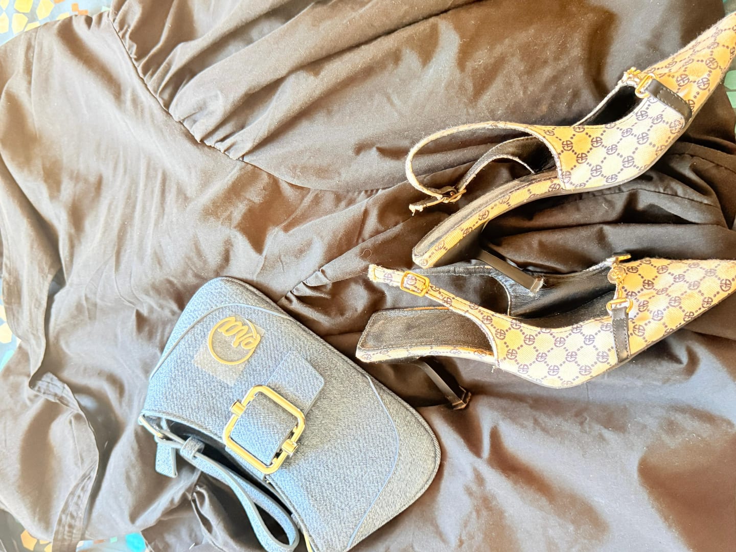 Customer photo review of Denim Lily Shoulder Bag