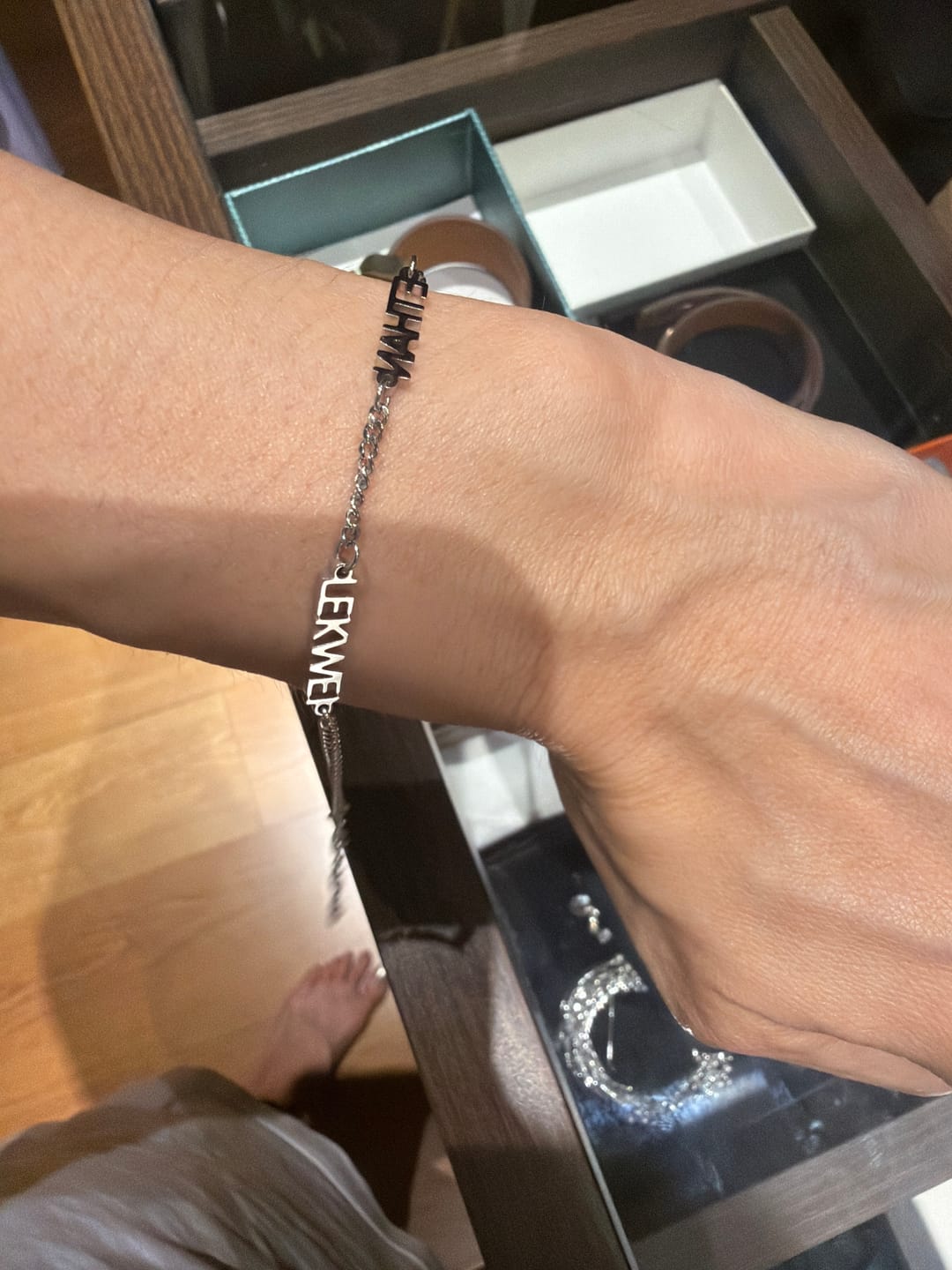Customer photo review of Custom Name Bracelet