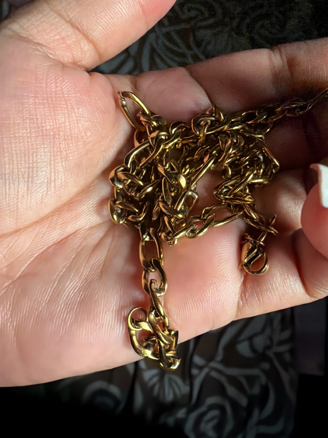 Customer photo review of Gold Figaro Chain for Men