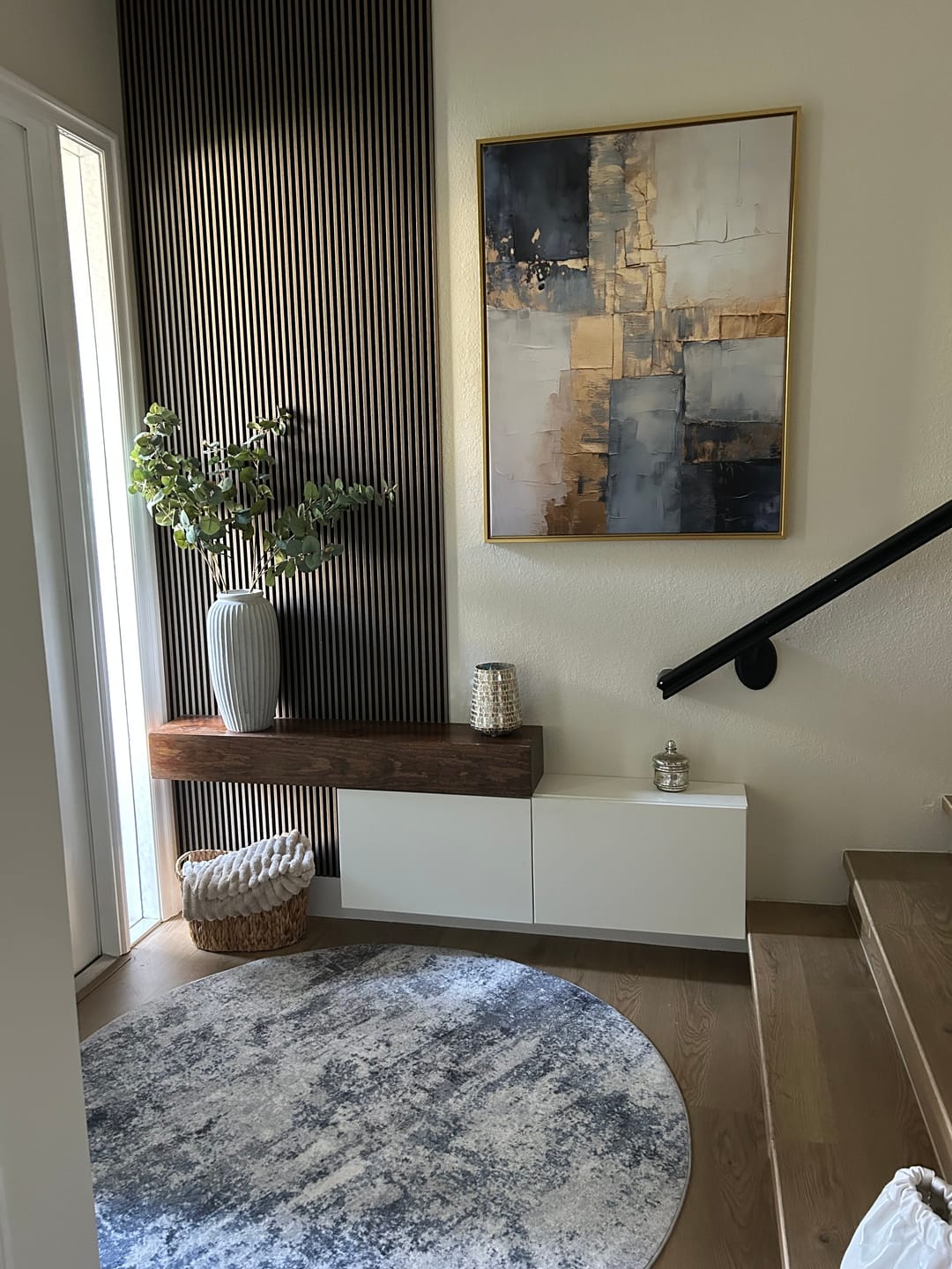 Customer photo review of Modern 3" Thick Pine Floating Shelves