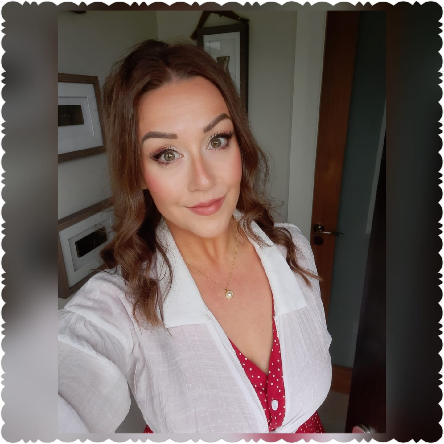 Customer photo review of Lilia Pearl Necklace Gold