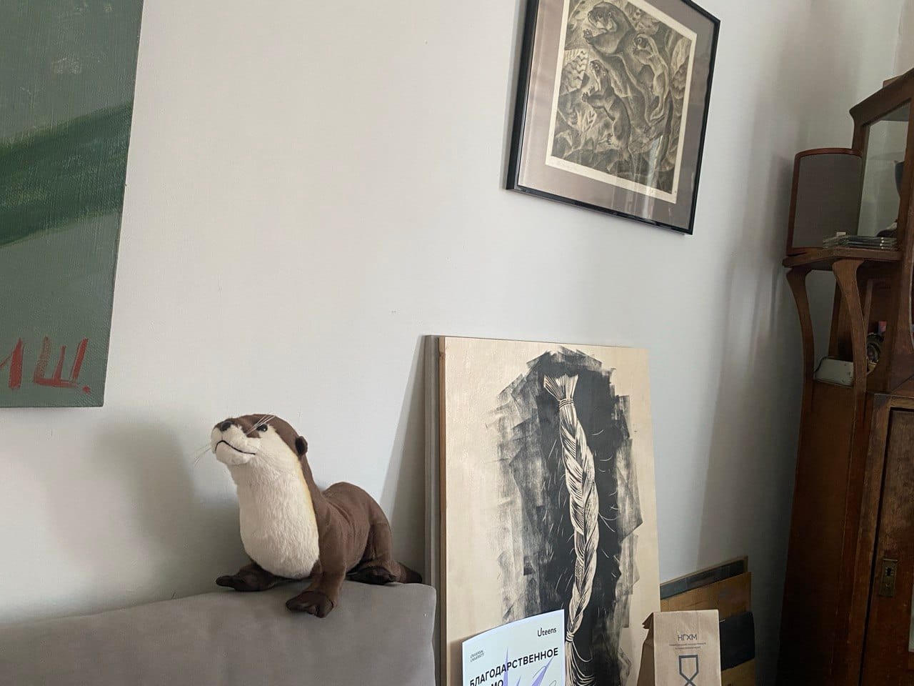 Customer photo review of Eurasian Otter Soft Stuffed Plush Toy