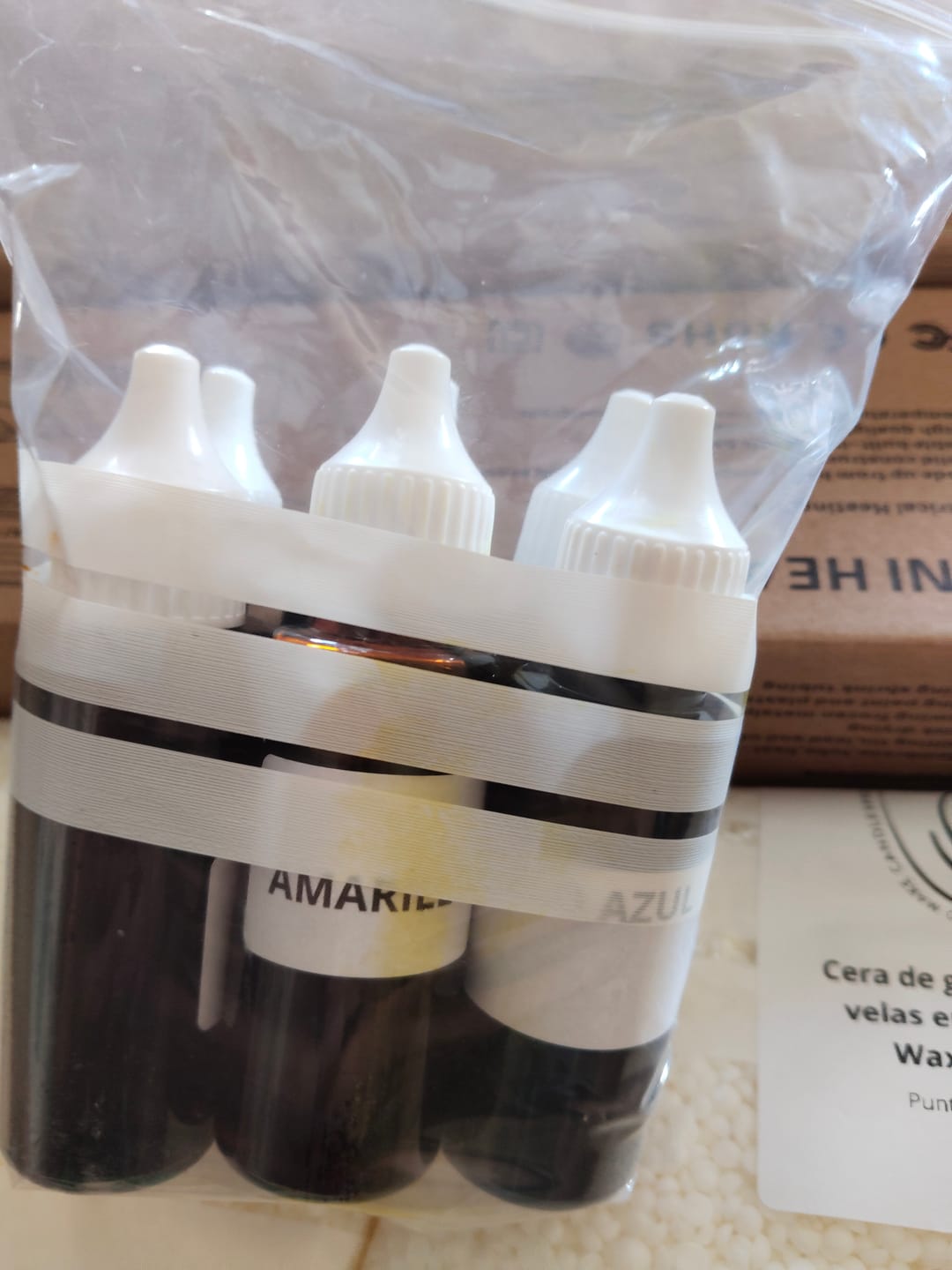 Customer photo review of Colorante líquido para velas ROJO TOMATE