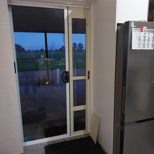 Customer photo review of Patio Pet Door Insert