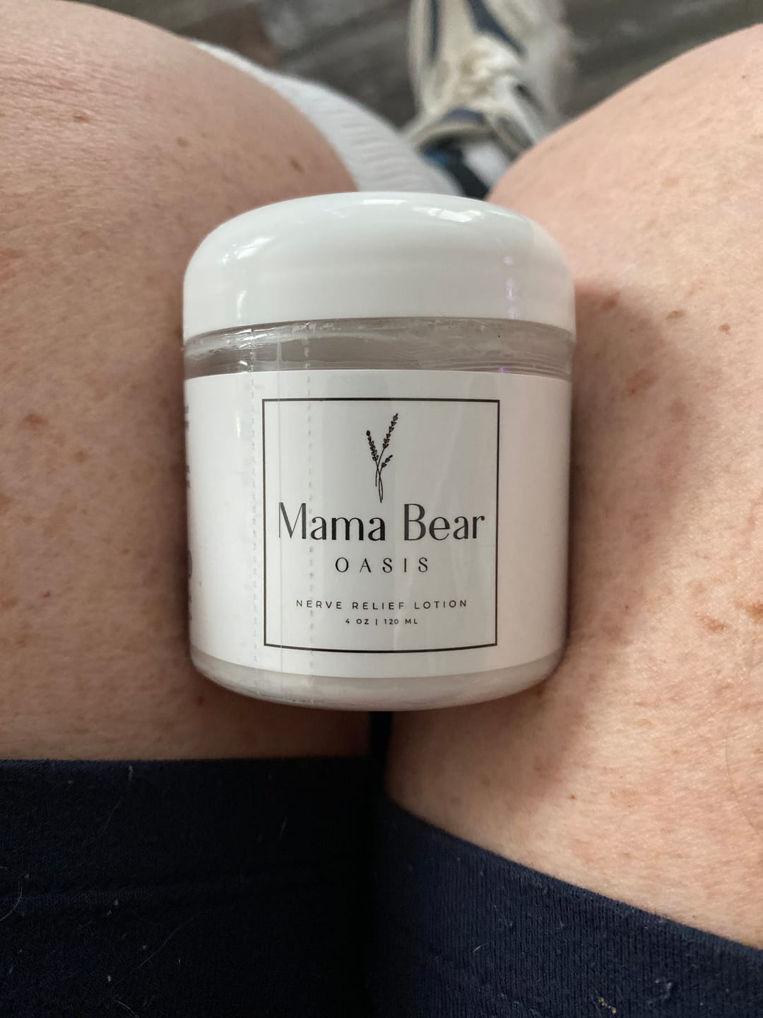 Customer photo review of Mama Bear Nerve Relief Lotion