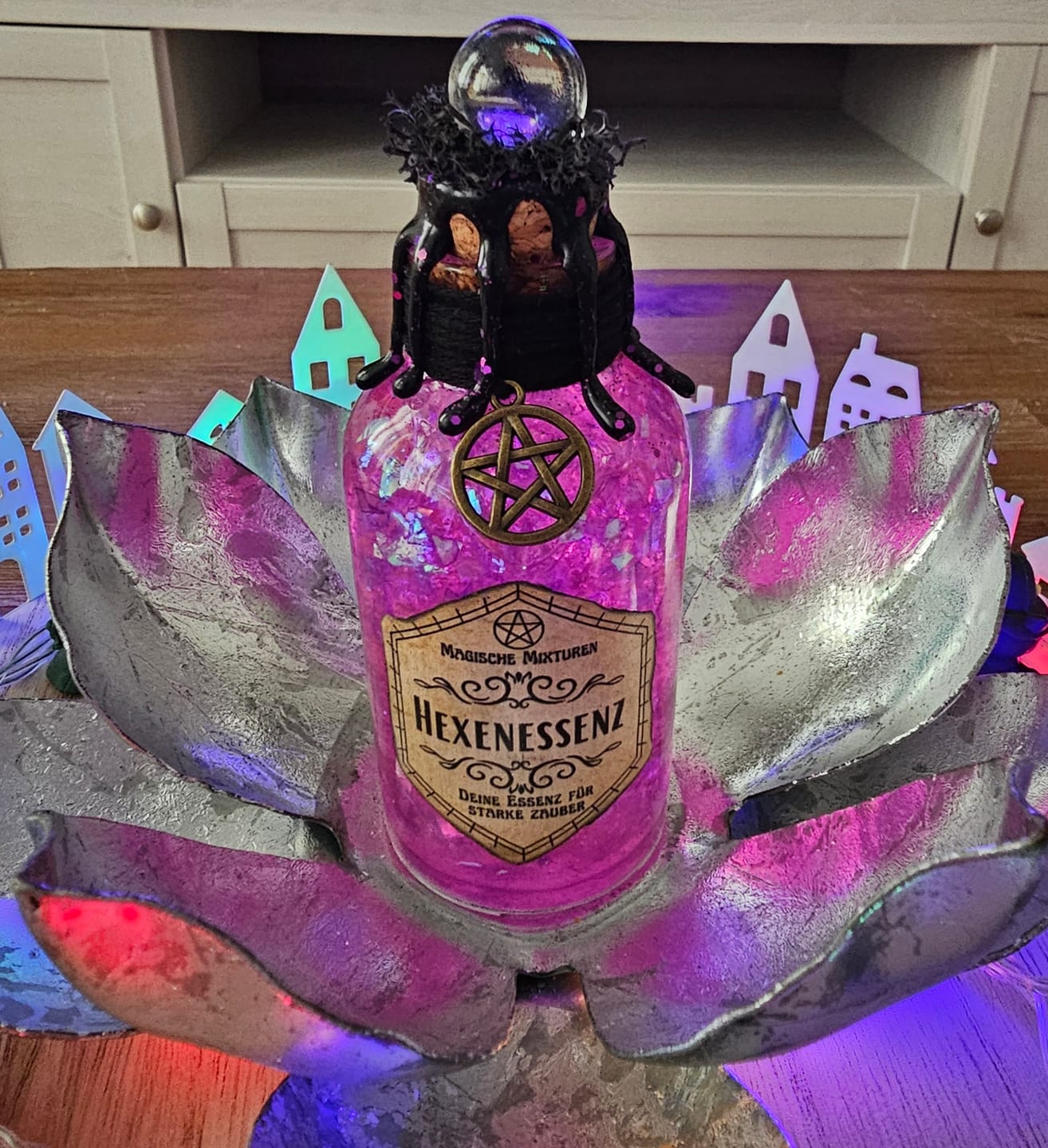 Customer photo review of Zaubertrank Flasche Deko – Hexenessenz