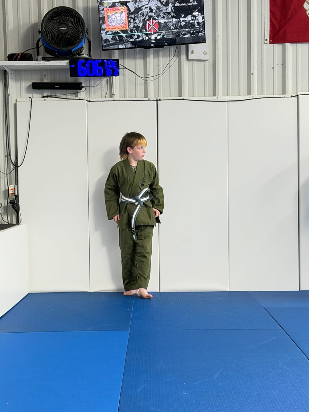 Customer photo review of Core Green Brazilian Jiu Jitsu Kids BJJ Gi