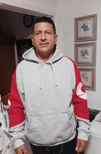 Customer photo review of Big Logo Jacquard Hoodie