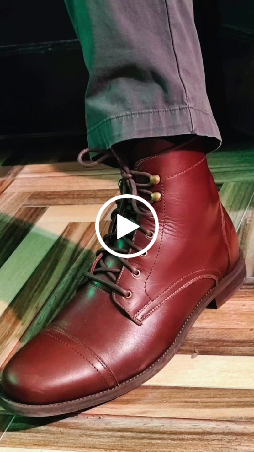 Customer video review of Botín Hombre Milano Brandy