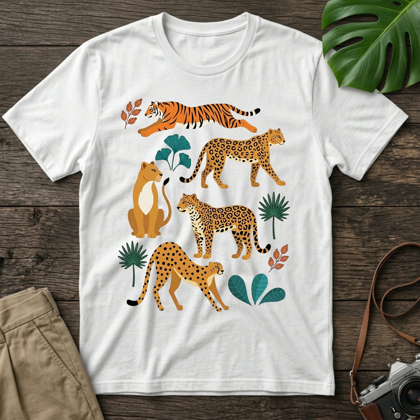 Customer photo review of Felines Poster Organic T-Shirt