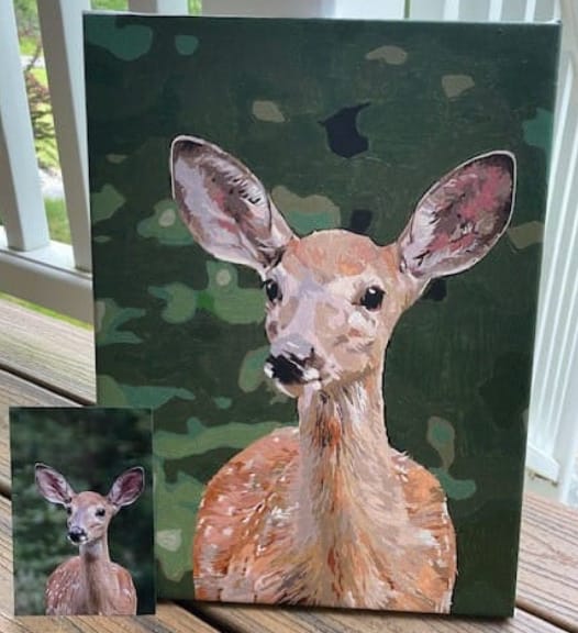 Customer photo review of Custom Paint By Numbers - Personalized Pet Portraits