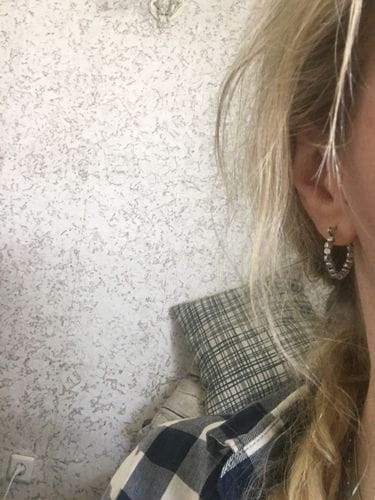 Customer photo review of Alice Hoop Earrings