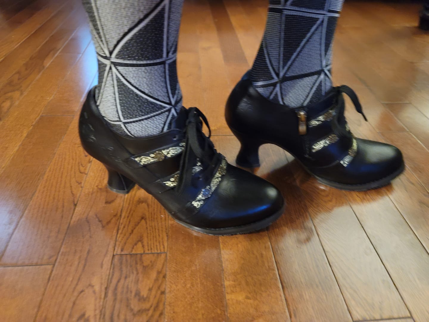 Customer photo review of Vintage Boho Lace-Up Pumps