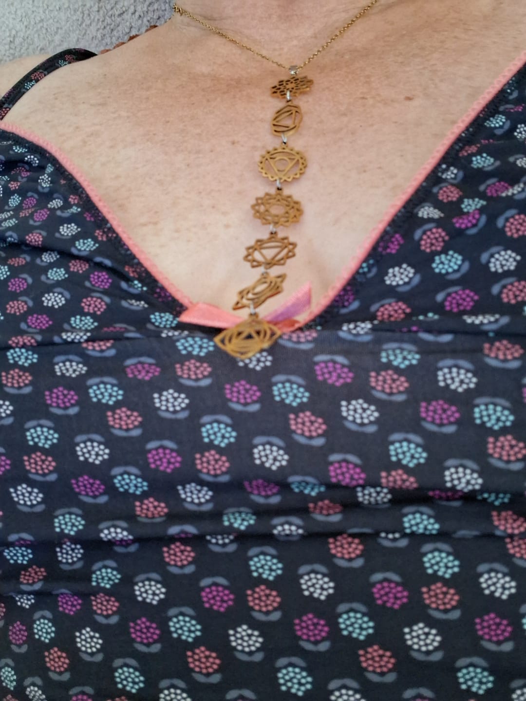 Customer photo review of Collier 7 Chakras - Symboles Sacrés