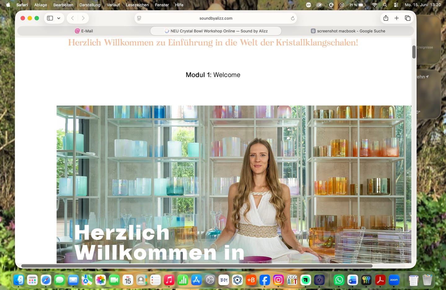 Customer photo review of Online Workshop - Einführung in die Welt der Kristallklangschalen