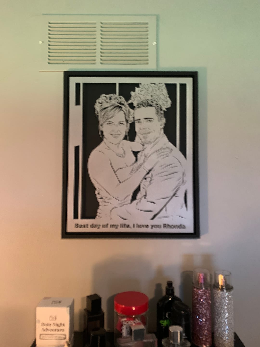 Customer photo review of Wedding Anniversary Metal Portrait