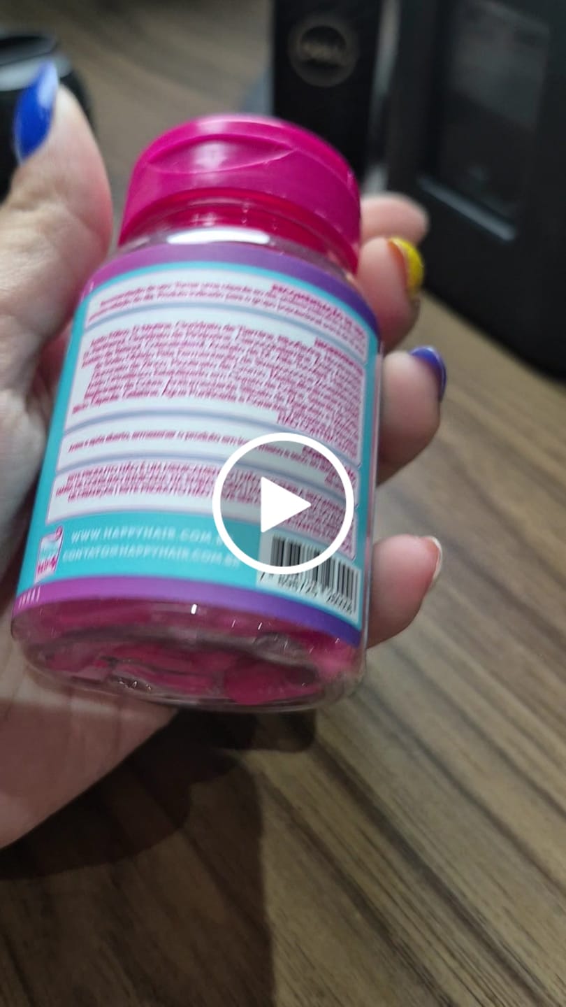 Customer video review of Happy Hair 3 Potes + 1 Colágeno Grátis
