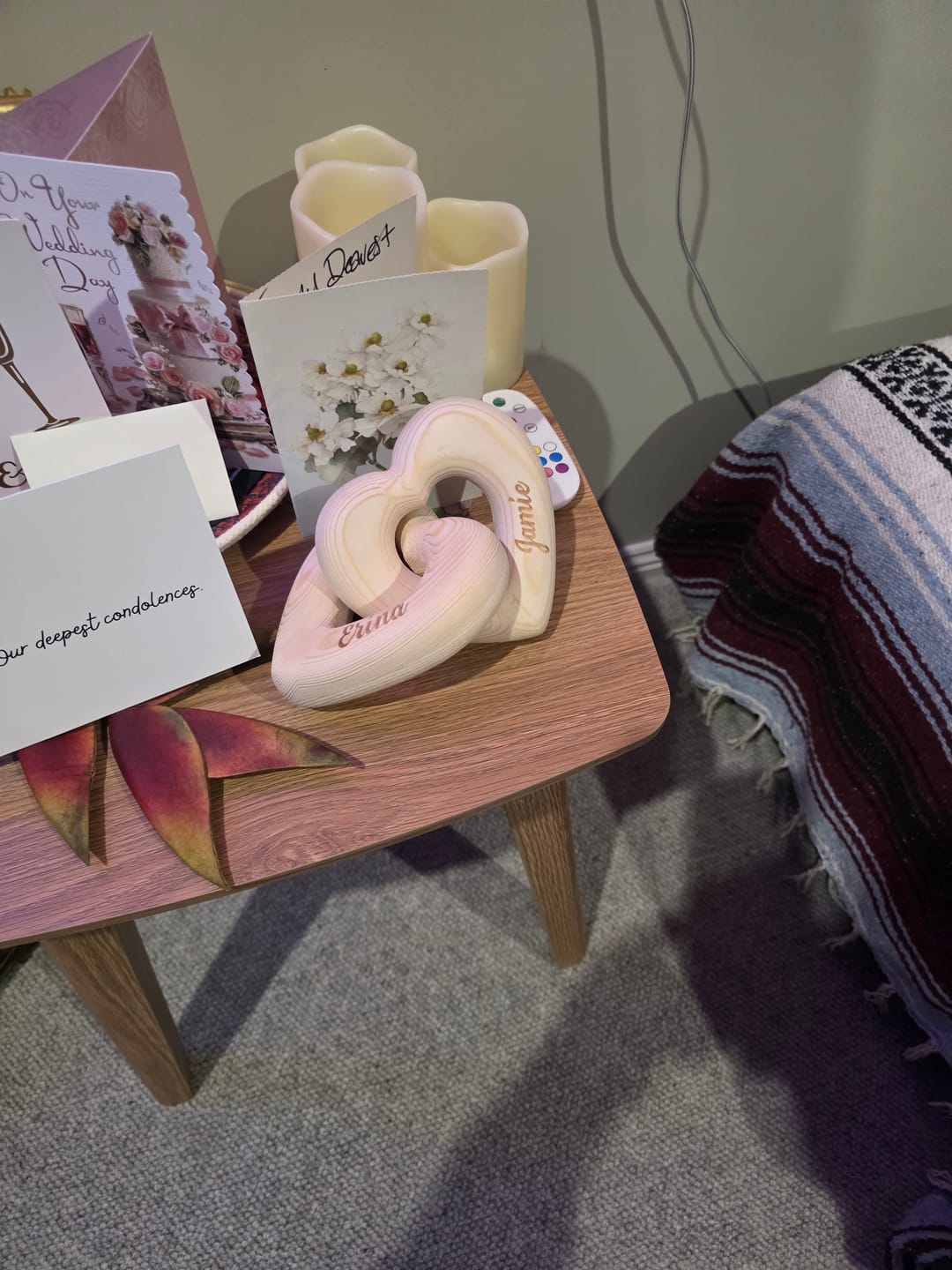 Customer photo review of Romantic Couple - Personalized Infinity Heart Sculpture