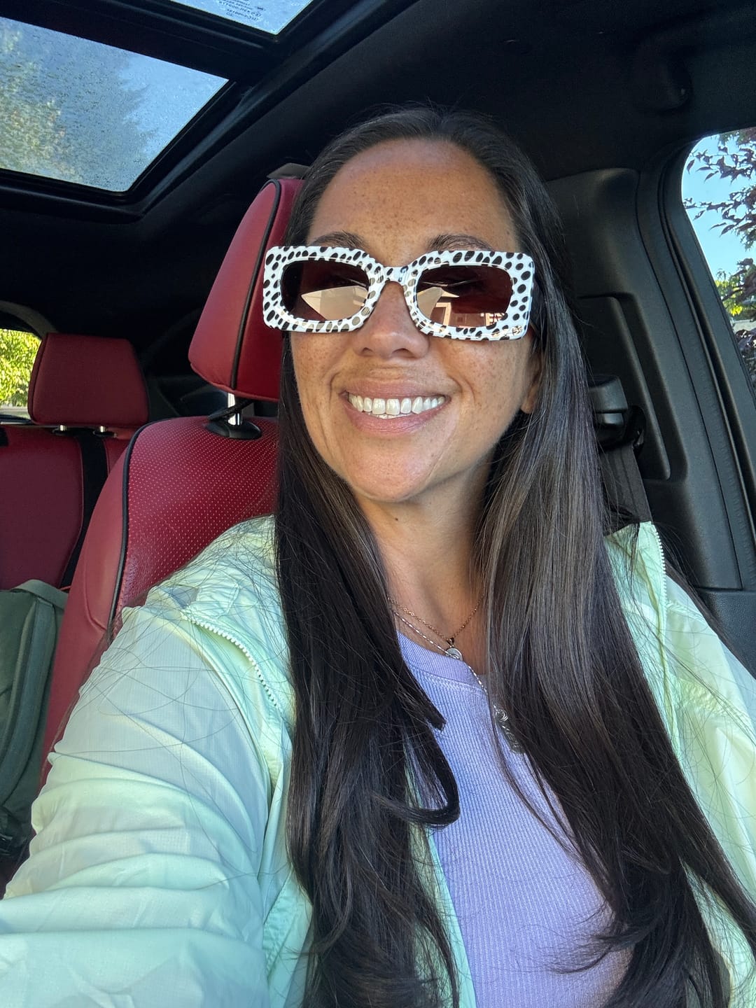 Customer photo review of Spot Me If You Can Mixed Print Sunglasses