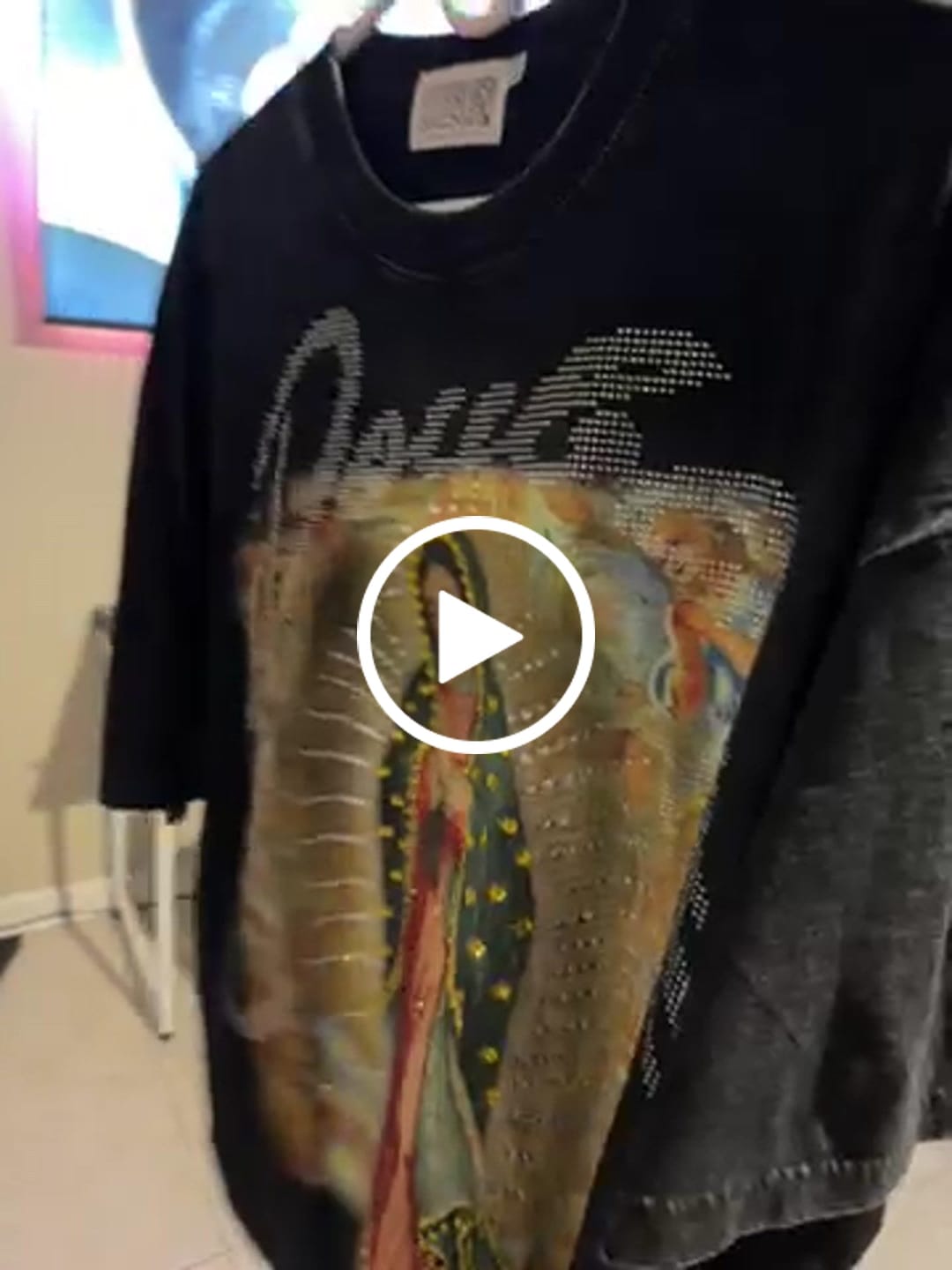 Customer video review of Vintage Iced-Out Virgin Tee-356T