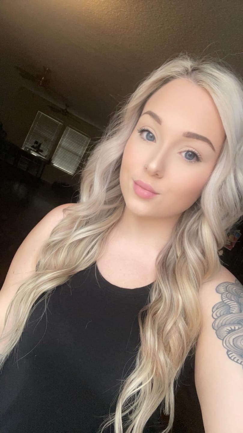 Customer photo review of Virgin Genius Weft Hair Extensions Ash Blonde Highlights #P19/60