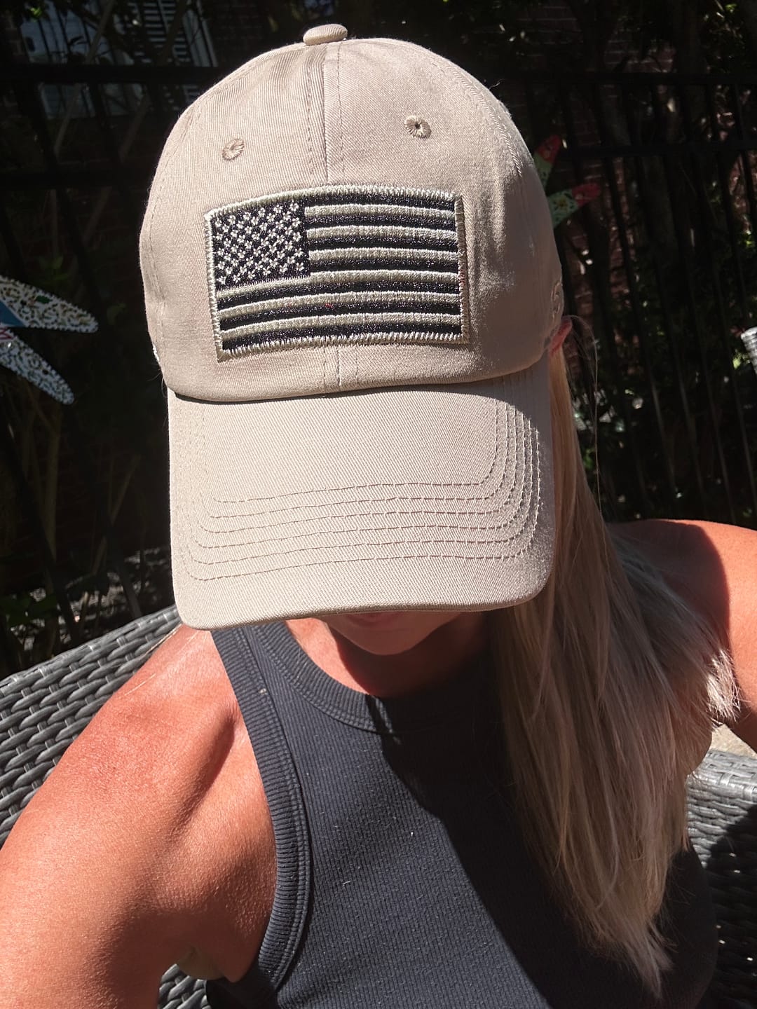 Customer photo review of America 250th Anniversary Hat – American Flag Baseball Cap 1776 - 2026 (Exclusive)
