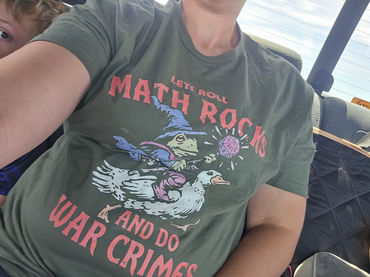 Customer photo review of Let's Roll Math Rocks T-Shirt