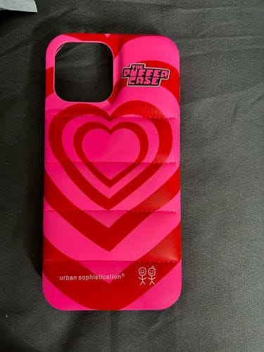 Customer photo review of Love Is Love Puffer Case
