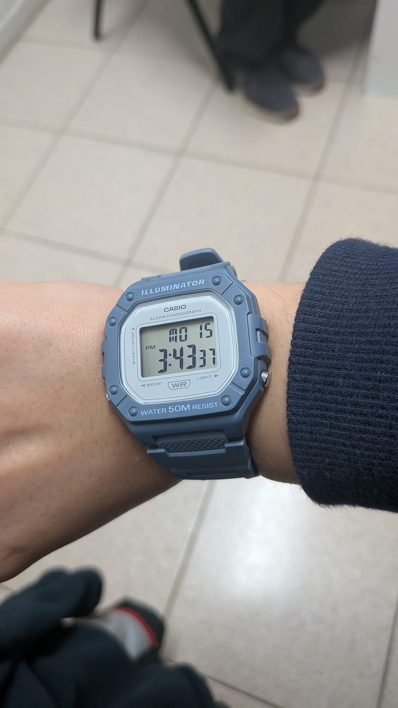 Customer photo review of Reloj Casio Vintage W-218HC-2AVDF Celeste