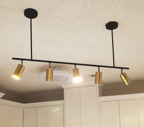 Customer photo review of 3/5-Light Modern Track Lighting Linear Island Chandelier