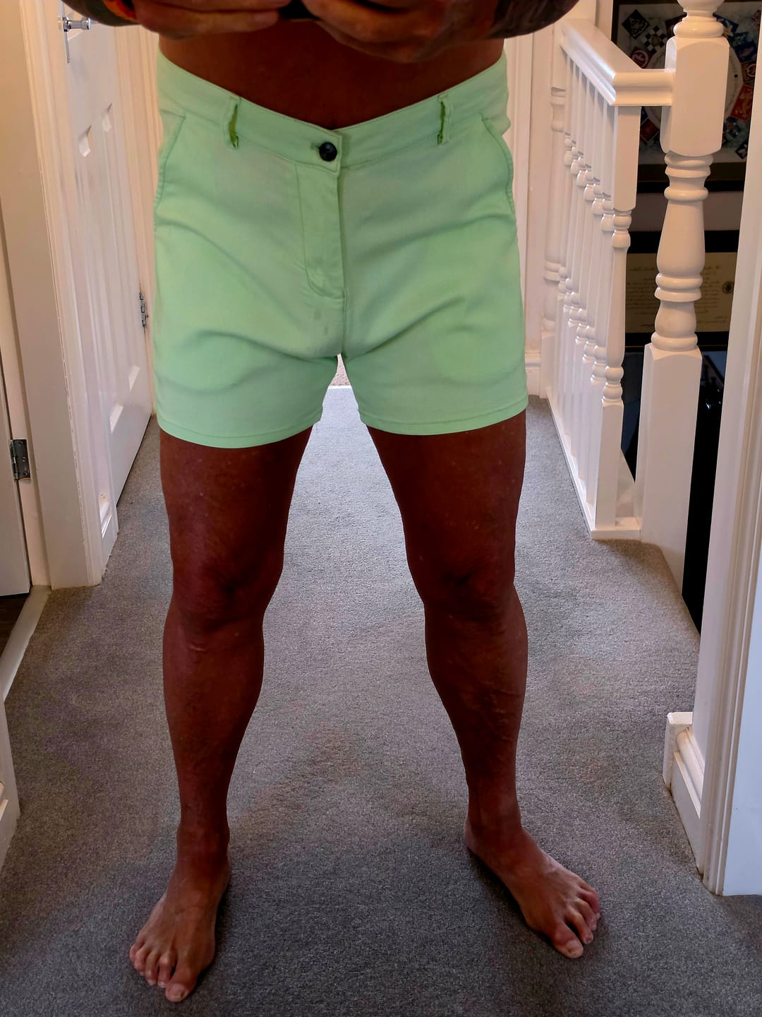 Customer photo review of Ultra-Stretch 5" Chino Shorts - Mint