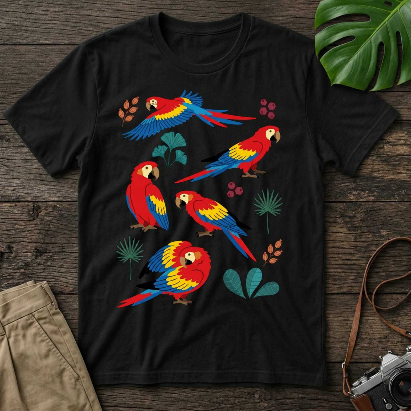 Customer photo review of Parrots Poster Organic T-Shirt