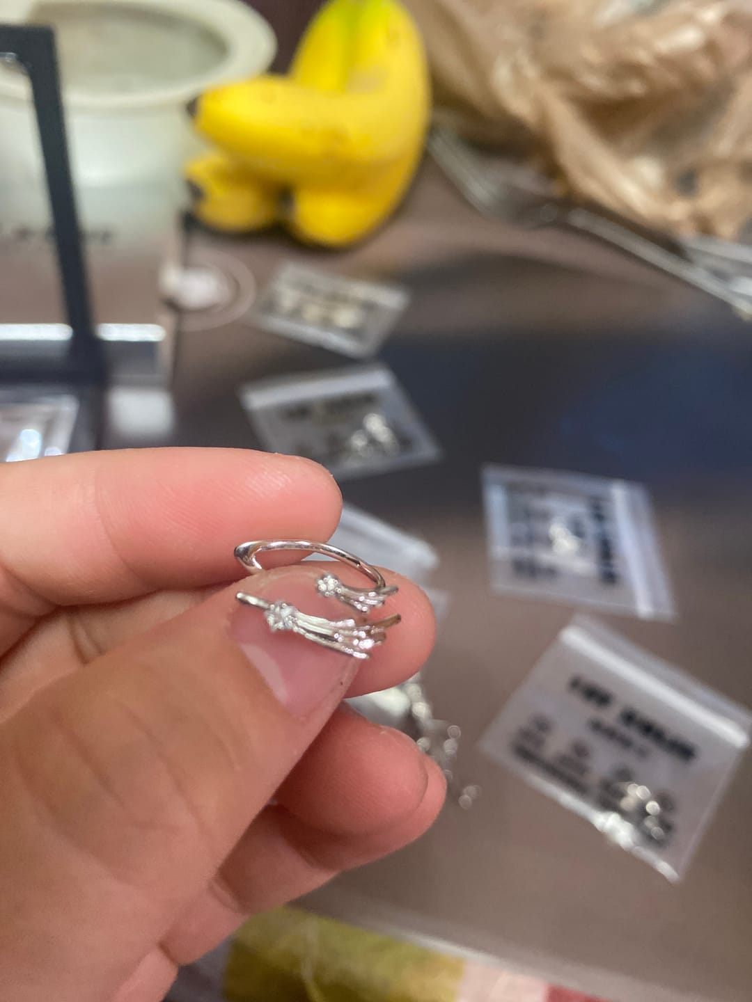 Customer photo review of "Meteor" 925 Sterling Silver Pave Zirconia Shooting Star Climber Ear Cuff