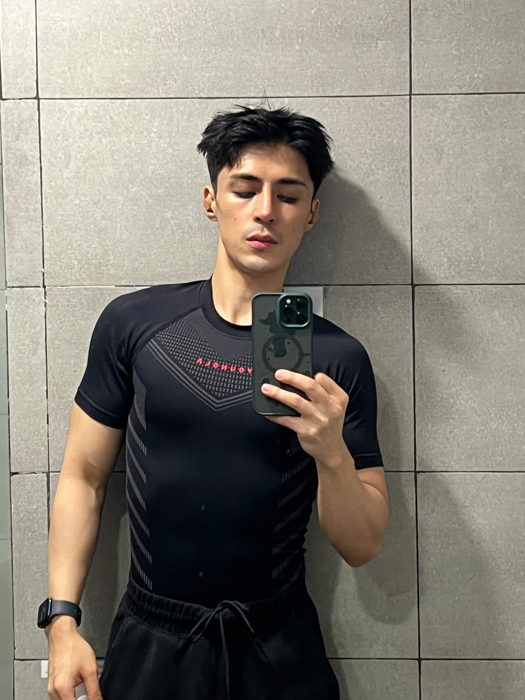 Customer photo review of 465 Superhero Compression Tees