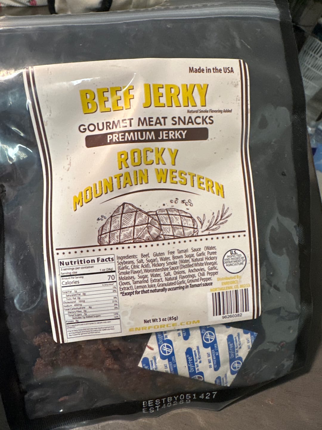 Customer photo review of Gourmet Premium Beef Jerky