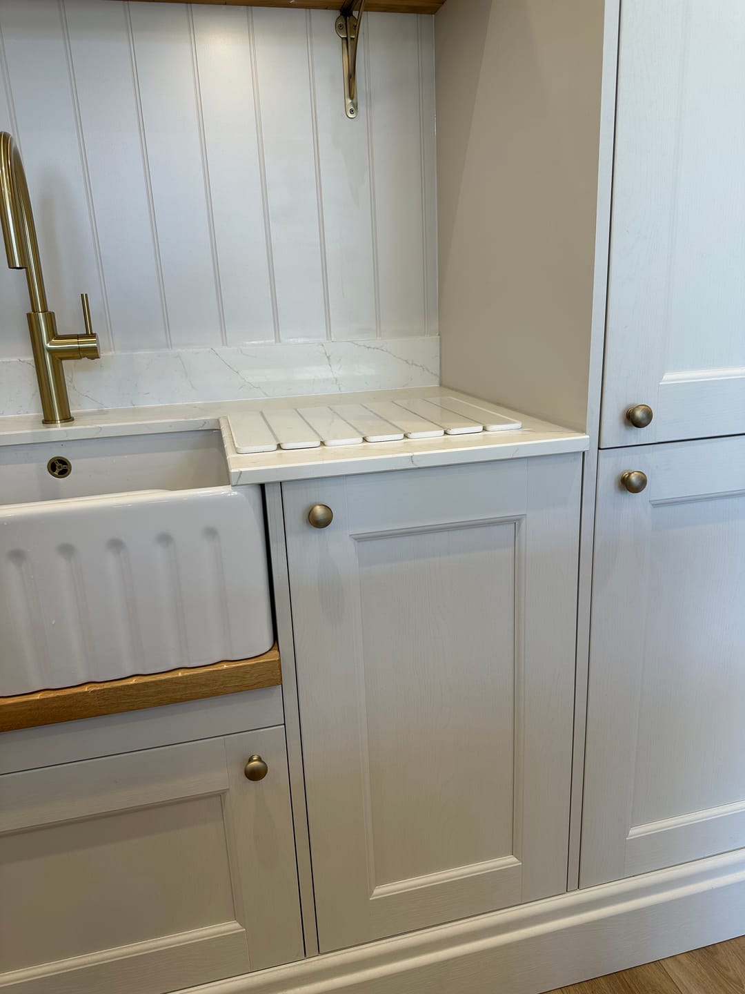 Customer photo review of Classic Aged Brushed Brass Cupboard Handles