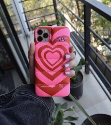 Customer photo review of Love Is Love Puffer Case