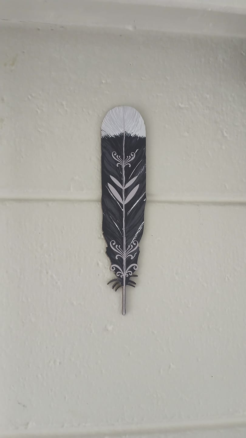 Customer photo review of Pop Out NZ Huia Feathers Wall Art