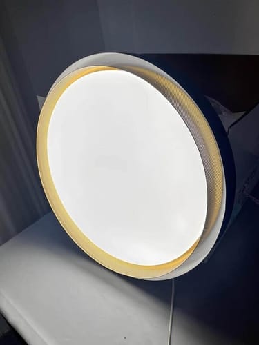 Customer photo review of LED Modern  Dual-Color Circular Round Hollow Flush Mount Ceiling Light